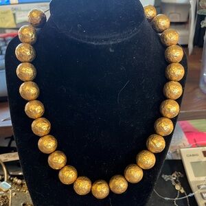 Anne Klein Gold Beaded Necklace